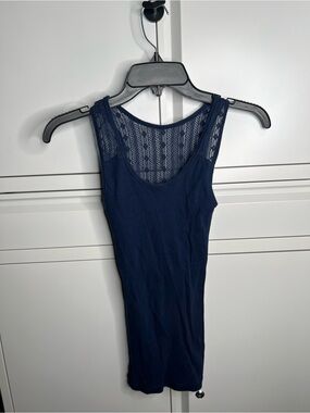 ☀️ Women’s Navy Lace-Back Tank Top